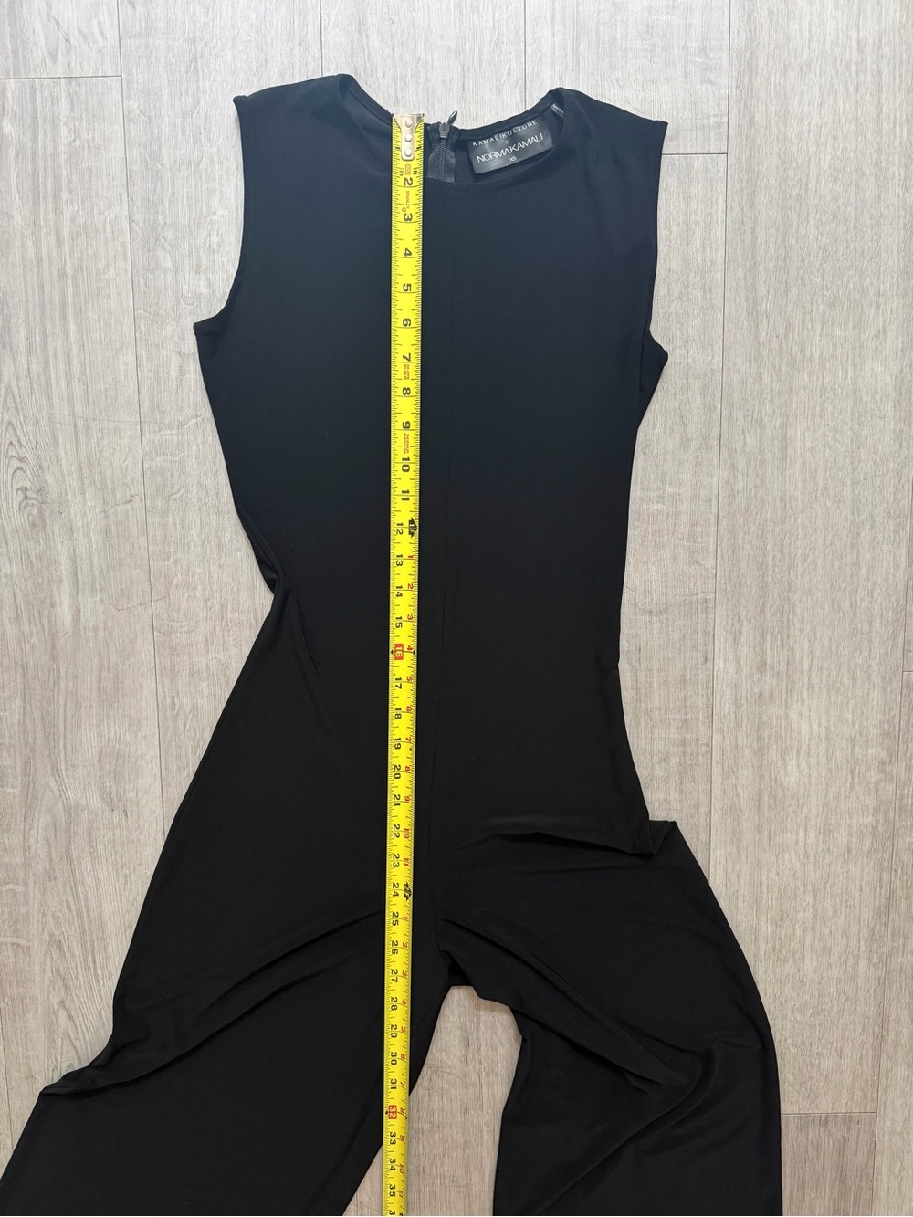 Norma Kamali Kamalikulture Black Sleeveless Wide Leg Stretch Jumpsuit Size XS - Picture 14 of 14
